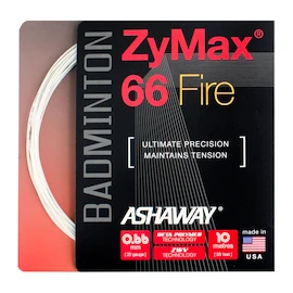 Incordatura da badminton Ashaway Zymax 66 Fire White Set