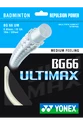 Incordatura da badminton Yonex  BG 66 Ultimax White (0.65 mm)