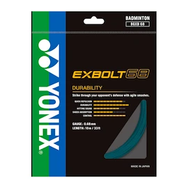 Incordatura da badminton Yonex EXBOLT 68 10m Turquise