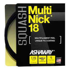 Incordatura da squash Ashaway Multinick 18 Black Set