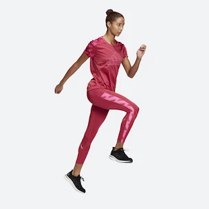 Leggings da donna adidas Own The Run Celebration Running Long Pink