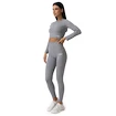 Leggings da donna GymBeam  FLO Ribbed Leggings Grey