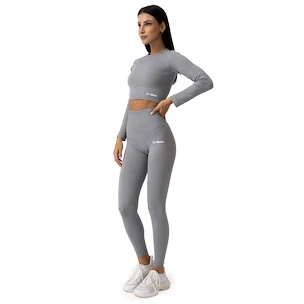 Leggings da donna GymBeam  FLO Ribbed Leggings Grey XL