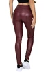 Leggings da donna Hugz Jeans  Wine Faux Leather Biker High Waist