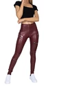 Leggings da donna Hugz Jeans  Wine Faux Leather Biker High Waist