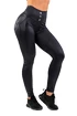 Leggings da donna Nebbia  Glossy look Bubble Butt leggings high waist 586 black