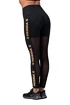 Leggings da donna Nebbia  Gold Mesh leggings 829 black