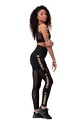 Leggings da donna Nebbia  Gold Mesh leggings 829 black