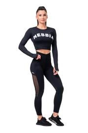 Leggings da donna Nebbia Mesh leggings high waist black