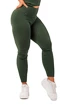 Leggings da donna Nebbia  Organic Cotton Ribbed High Waist Leggings 405 dark green