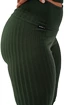 Leggings da donna Nebbia  Organic Cotton Ribbed High Waist Leggings 405 dark green