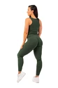 Leggings da donna Nebbia  Organic Cotton Ribbed High Waist Leggings 405 dark green