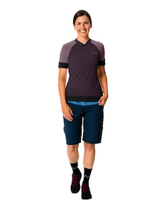 Maglia da ciclismo da donna VAUDE  Altissimo Q-Zip Shirt Blackberry 40