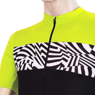 Maglia da ciclismo da uomo Sensor  Cyklo Miles Black/Neon Yellow