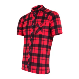 Maglia da ciclismo da uomo Sensor Cyklo Square Red