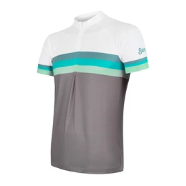 Maglia da ciclismo da uomo Sensor Cyklo Summer Stripe Grey/Green