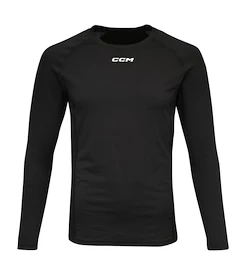 Maglietta a compressione CCM Compression LS Top Black Junior