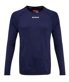 Maglietta a compressione CCM LS Premium Training Tee True Navy Senior