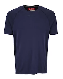 Maglietta a compressione CCM SS Premium Training Tee True Navy Senior