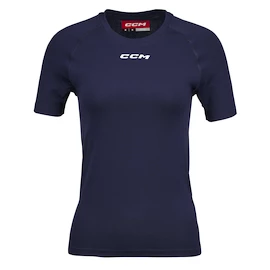 Maglietta a compressione CCM SS Training Tee Navy Senior