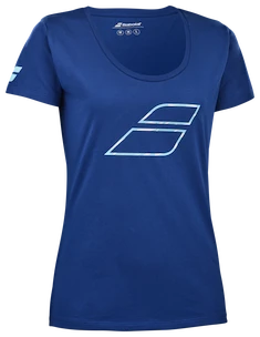 Maglietta da donna Babolat  Exercise Flag Tee Women Sodalite Blue