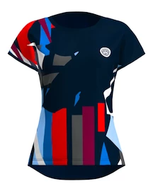 Maglietta da donna BIDI BADU  New York 2024 Capsleeve Dark Blue/Red