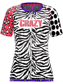 Maglietta da donna Crazy Idea Mountain Flash Black/Zebra