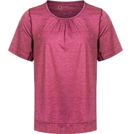 Maglietta da donna Endurance Q Bree Melange SS Tee Wine