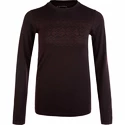 Maglietta da donna Endurance  Yalia Seamless Wool Print LS Baselayer Dark Purple