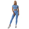 Maglietta da donna GymBeam  FLO CropTop Blue