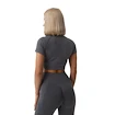 Maglietta da donna GymBeam  FLO CropTop Grey