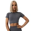 Maglietta da donna GymBeam  FLO CropTop Grey