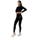 Maglietta da donna GymBeam  FLO Ribbed CropTop Black