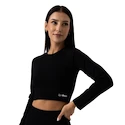 Maglietta da donna GymBeam  FLO Ribbed CropTop Black