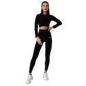 Maglietta da donna GymBeam  FLO Ribbed CropTop Black