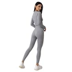 Maglietta da donna GymBeam  FLO Ribbed CropTop Grey