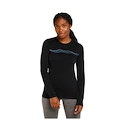 Maglietta da donna Icebreaker Merino 200 Oasis LS Crewe Mountain Pulse Black