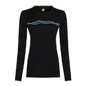 Maglietta da donna Icebreaker Merino 200 Oasis LS Crewe Mountain Pulse Black