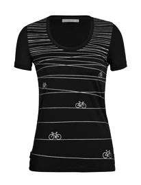 Maglietta da donna Icebreaker Tech Lite II SS Scoop Tee Hill Sprint Black