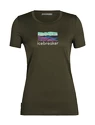 Maglietta da donna Icebreaker  Tech Lite II SS Tee Trailhead Loden