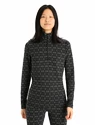 Maglietta da donna Icebreaker  W 250 Vertex LS Half Zip Black