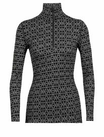 Maglietta da donna Icebreaker W 250 Vertex LS Half Zip Black