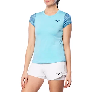 Maglietta da donna Mizuno  Charge Printed Tee  Blue Glow