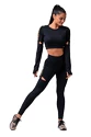 Maglietta da donna Nebbia  Crop Top 821 black