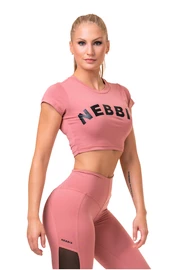 Maglietta da donna Nebbia Hero Sporty crop top old rose