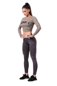 Maglietta da donna Nebbia Hero Sporty Hero crop top long sleeve mocha