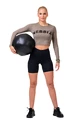 Maglietta da donna Nebbia Hero Sporty Hero crop top long sleeve mocha