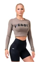 Maglietta da donna Nebbia Hero Sporty Hero crop top long sleeve mocha