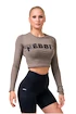 Maglietta da donna Nebbia Hero Sporty Hero crop top long sleeve mocha XS