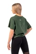 Maglietta da donna Nebbia  Organic Cotton Loose Fit “The Minimalist” Crop Top 417 dark green